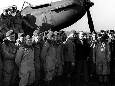 Sir Archibald Sinclair visits 303 Squadron