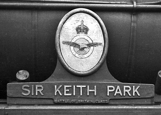 34053 Sir Keith Park Nameplate