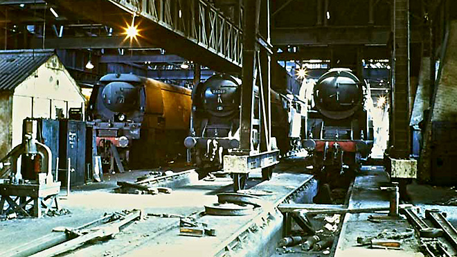 34002 Salisbury, 34088 213 Squadron and 34013 Axminster Nine Elms