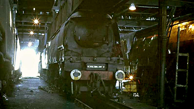 No.34015 Exmouth Nine Elms Shed